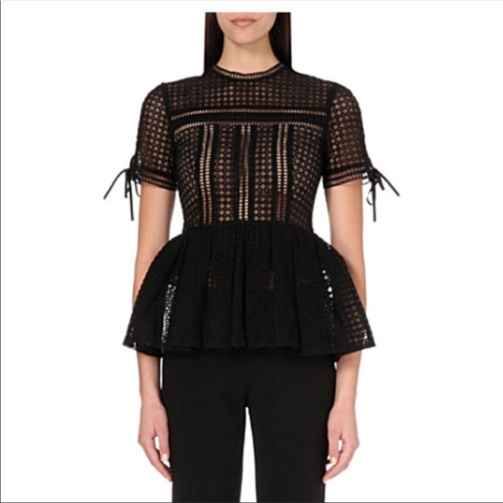 SOLD! Self Portrait NWT Black Peplum sz. US 6